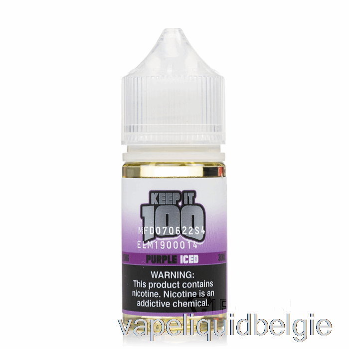 Vape Vloeistof Paars Ijskoud - Houd Het 100 Zouten - 30 Ml 50 Mg